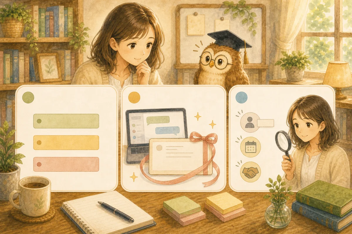 箇条書き3つでOK・敬語はAIに任せる・名前と日付は自分で確認、という今日のポイント