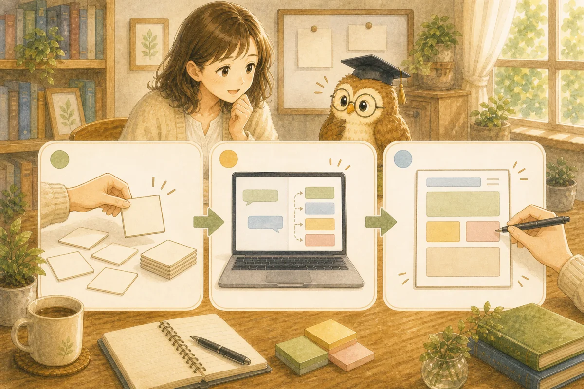 ネタ出しは自分・並べるのはAI・肉付けは骨組みのあと、という今日のポイント
