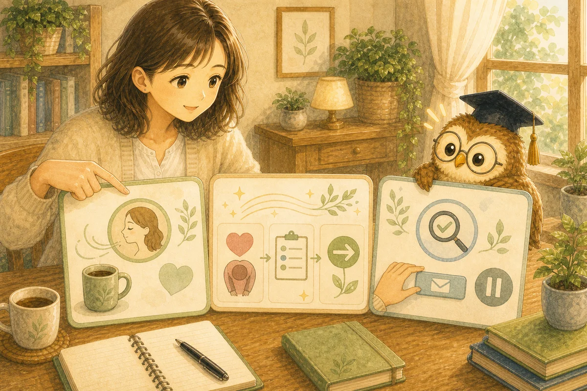 まず深呼吸・3点整理はAI・送る判断は自分、という今日のポイント