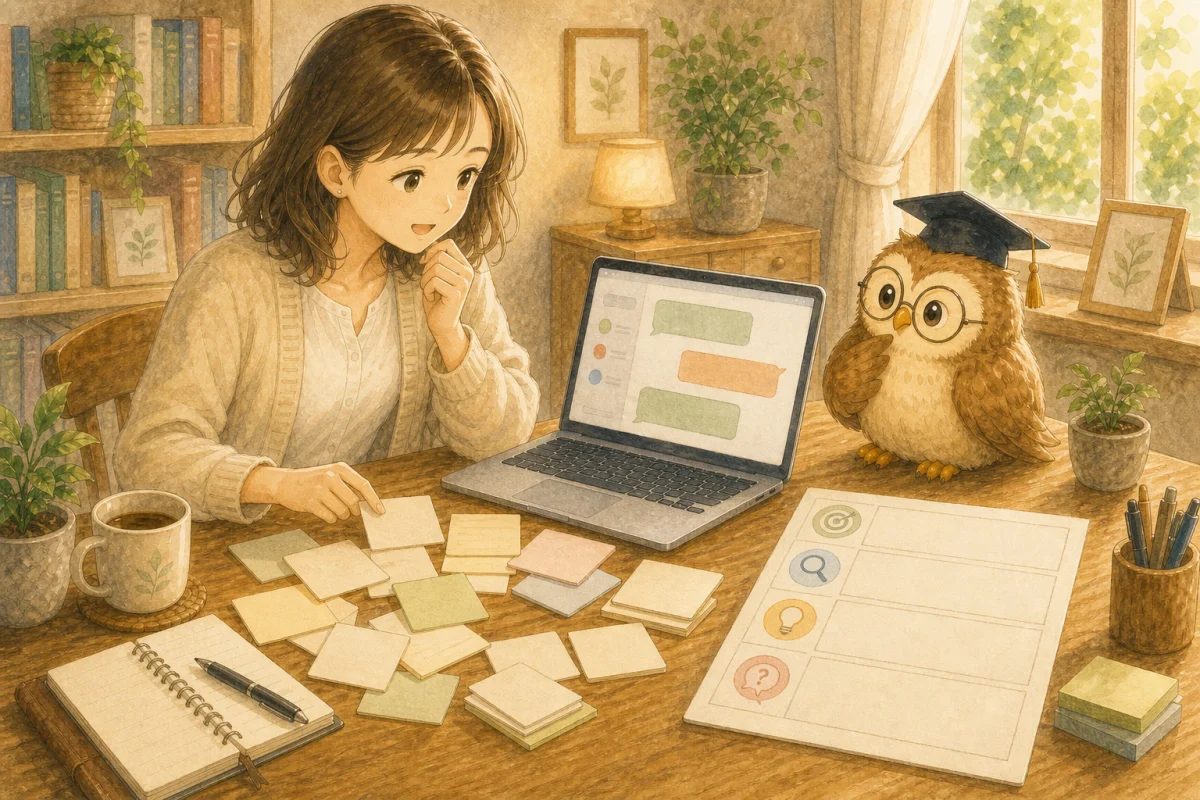 思いついたことをそのままAIに渡している相談者