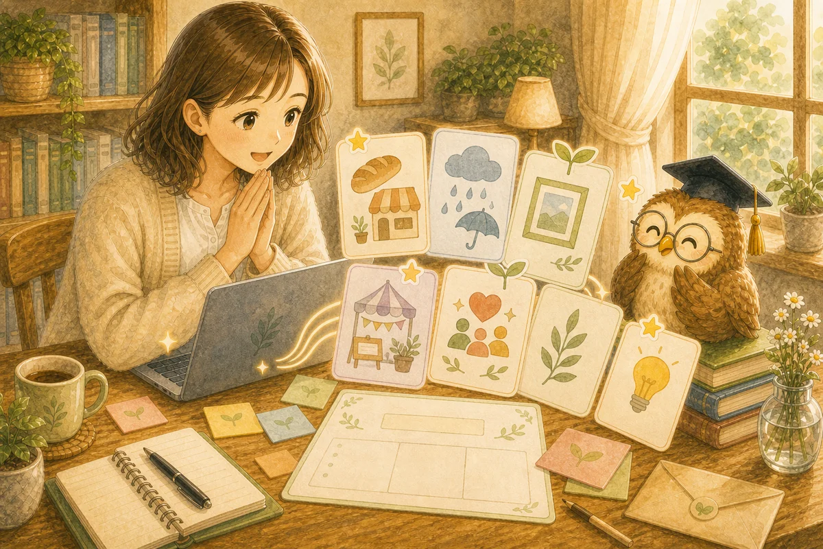 10個のアイデアが並んで返ってきて少し驚く相談者